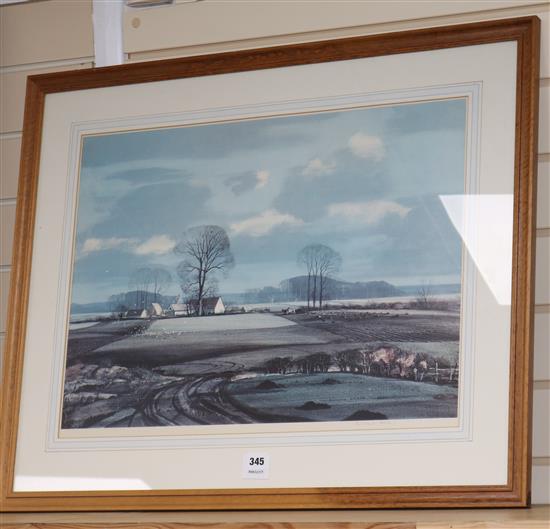 Rowland Hilder, Winter landscape, signed in pencil